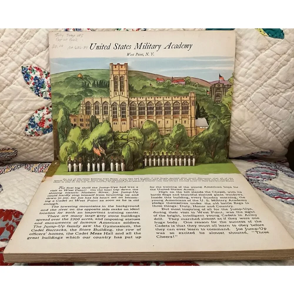 Vintage Jolly Jump-Up Pop-Up 3D Books Vacation Trips 1942 McLoughlin Bros. Inc